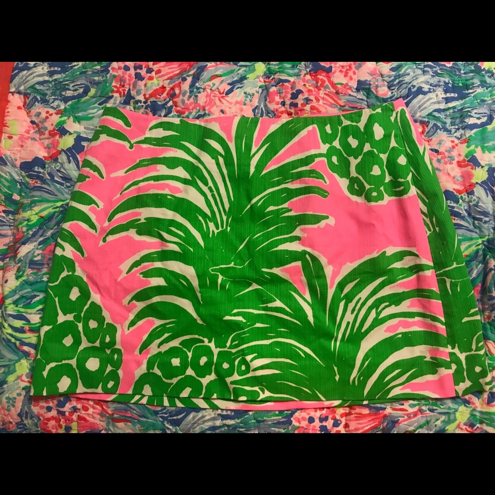 Lilly Pulitzer Skirt Size 8 Pink Green Pineapples